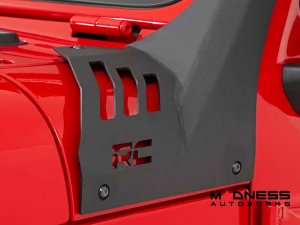 Jeep Wrangler JL Lighting Upgrade - 50in Windshield Mount - Black Series w/ White DRL - Single Row LED